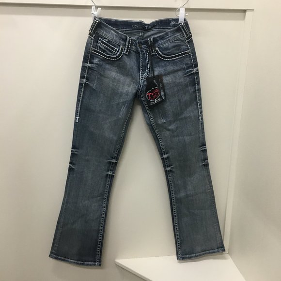 NWT Cowgirl Tuff Black Diamond Jeans W: 27/ L:31 - Picture 1 of 16